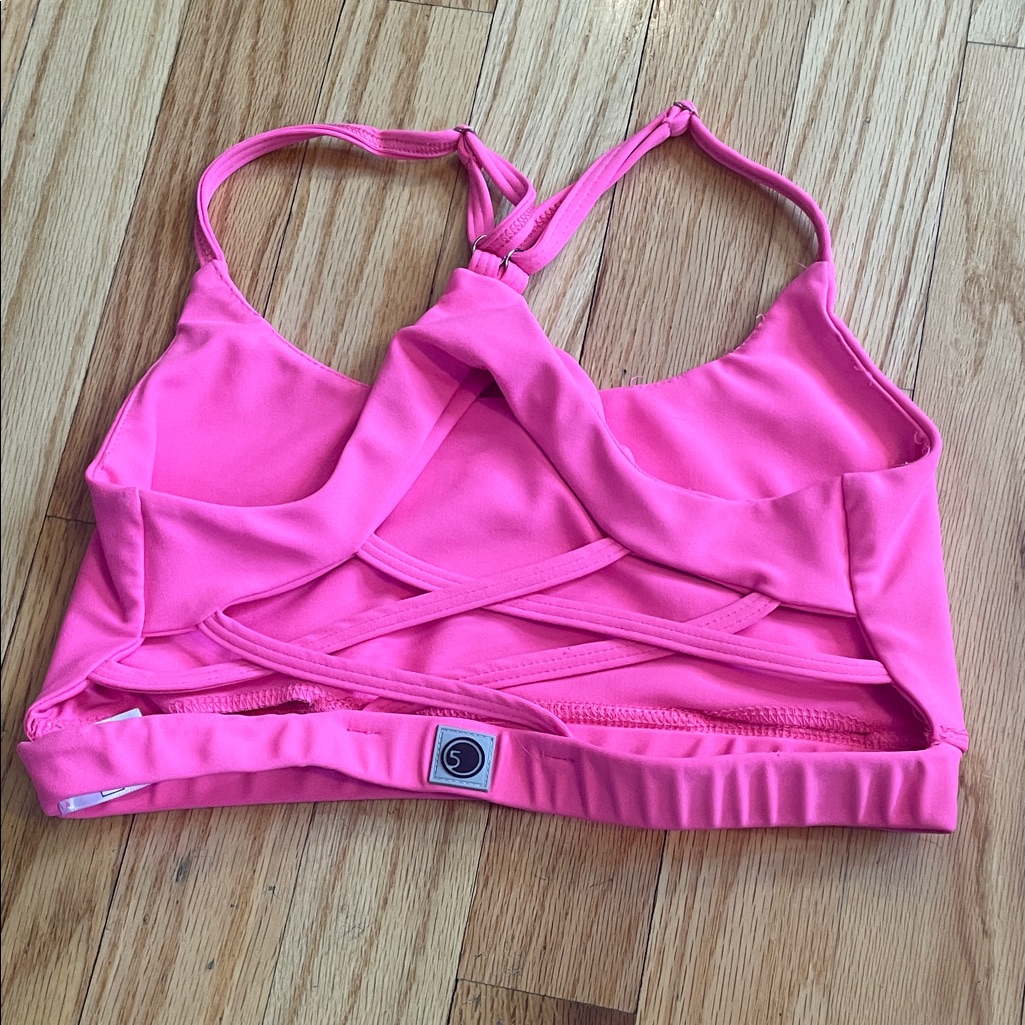 Five Vibrant Pink Strappy Dance Bra